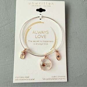 Unwritten The secret to happiness is always LOVE Bracelet NEW